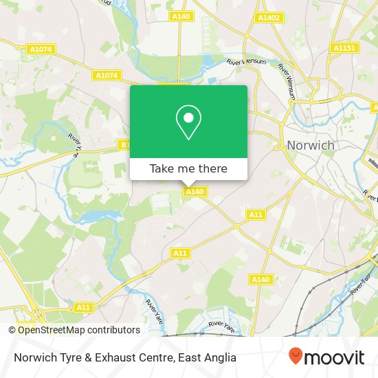 Norwich Tyre & Exhaust Centre map