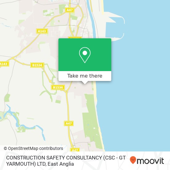 CONSTRUCTION SAFETY CONSULTANCY (CSC - GT YARMOUTH) LTD map