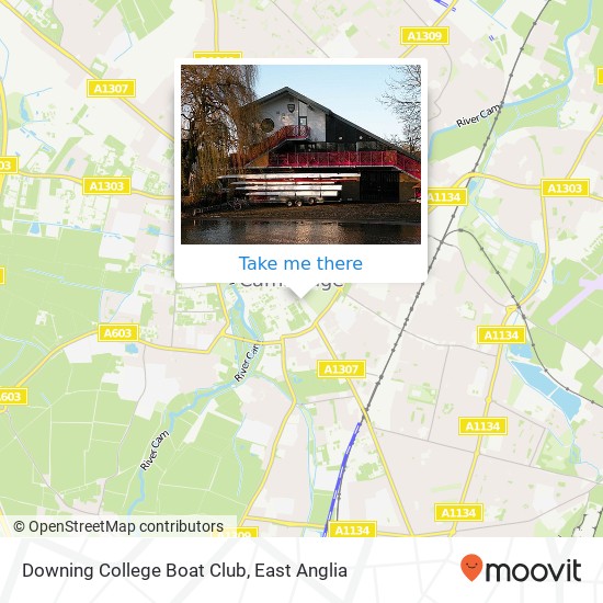 Downing College Boat Club map