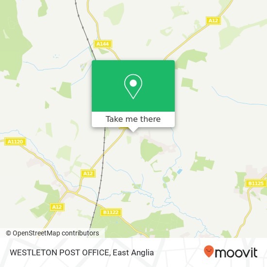 WESTLETON POST OFFICE map