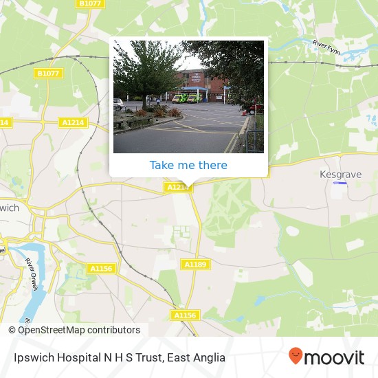 Ipswich Hospital N H S Trust map