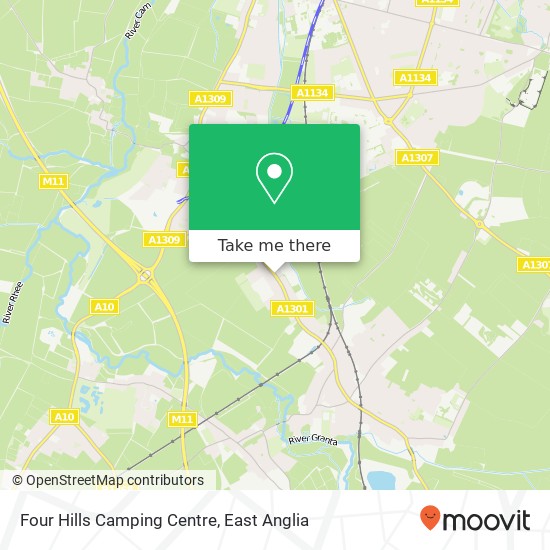 Four Hills Camping Centre map