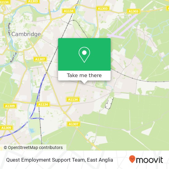 Quest Employment Support Team map