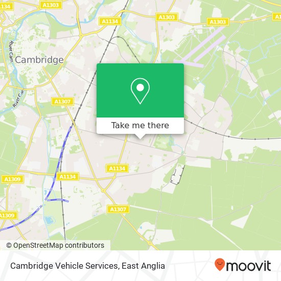 Cambridge Vehicle Services map