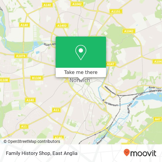 Family History Shop map