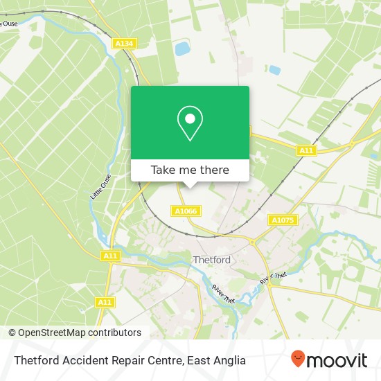 Thetford Accident Repair Centre map