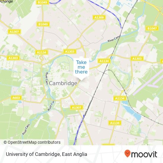 University of Cambridge map