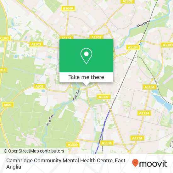 Cambridge Community Mental Health Centre map