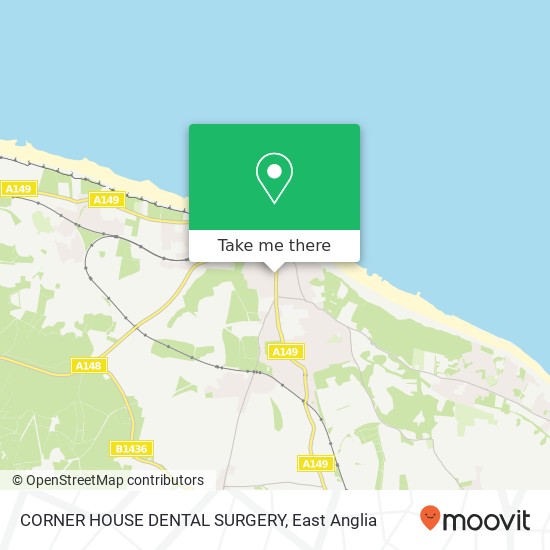 CORNER HOUSE DENTAL SURGERY map