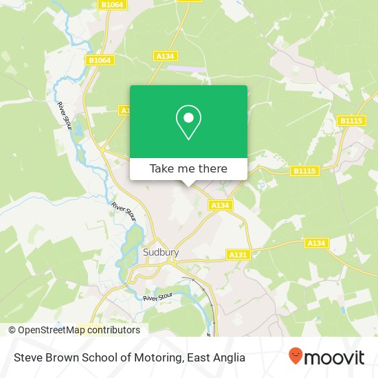 Steve Brown School of Motoring map