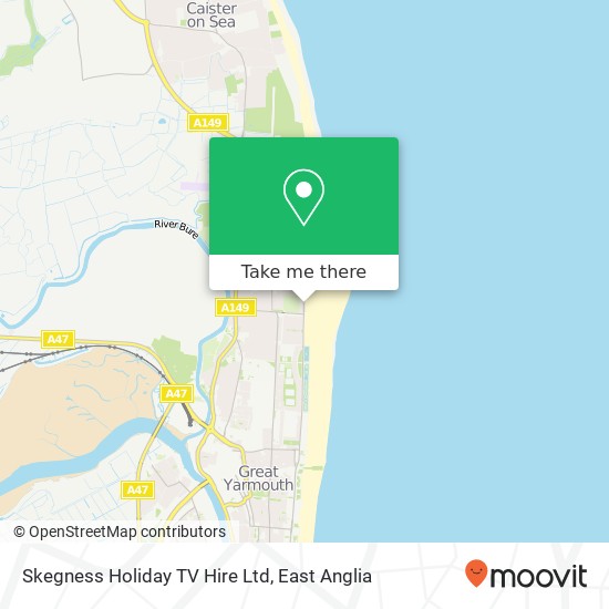 Skegness Holiday TV Hire Ltd map