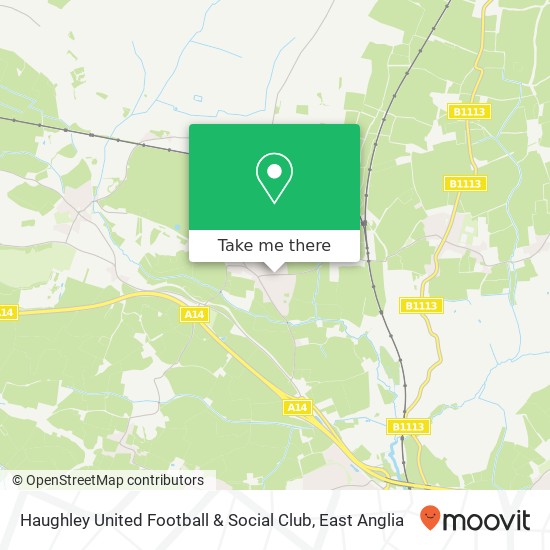 Haughley United Football & Social Club map