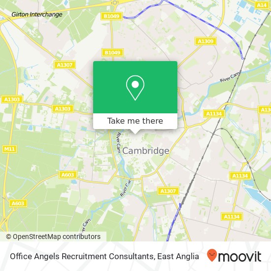 Office Angels Recruitment Consultants map