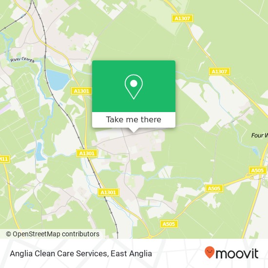 Anglia Clean Care Services map