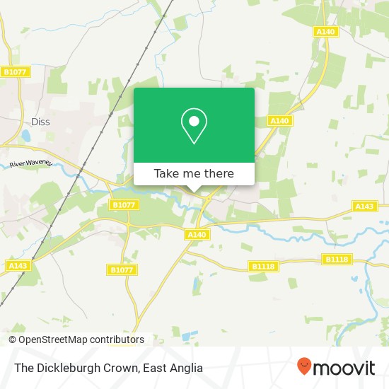 The Dickleburgh Crown map