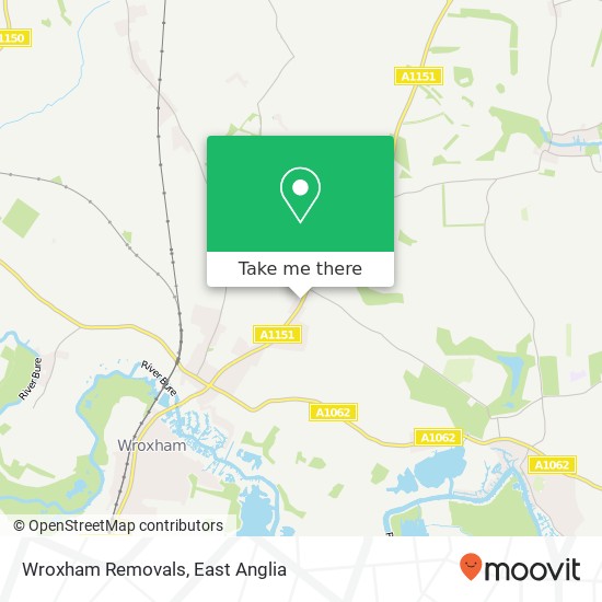 Wroxham Removals map