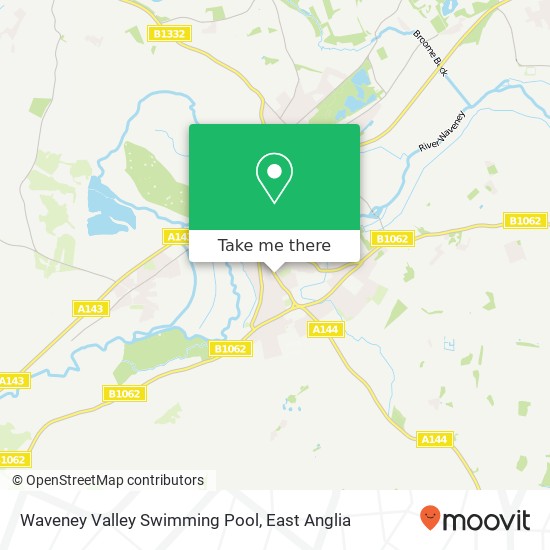 Waveney Valley Swimming Pool map