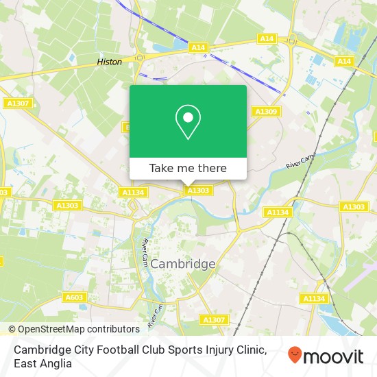 Cambridge City Football Club Sports Injury Clinic map