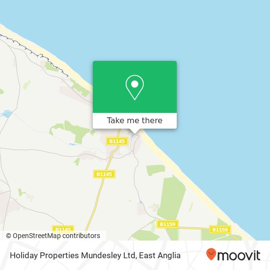Holiday Properties Mundesley Ltd map