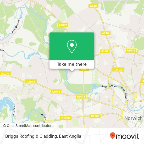 Briggs Roofing & Cladding map