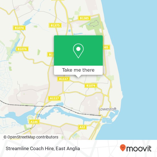 Streamline Coach Hire map