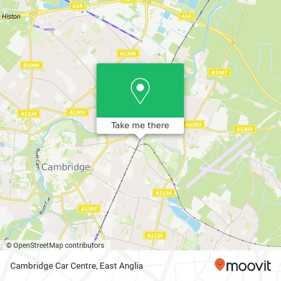 Cambridge Car Centre map