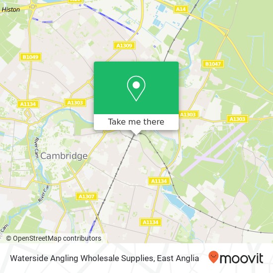 Waterside Angling Wholesale Supplies map