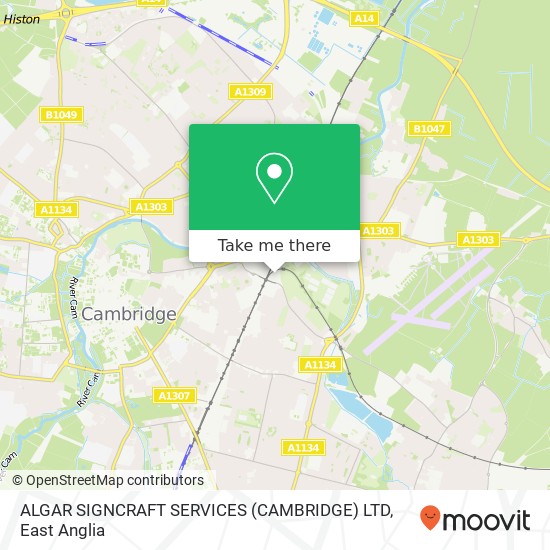 ALGAR SIGNCRAFT SERVICES (CAMBRIDGE) LTD map