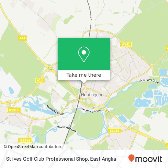 St Ives Golf Club Professional Shop map