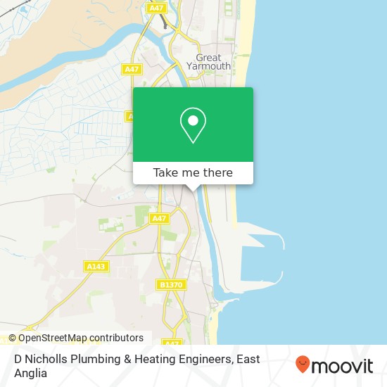 D Nicholls Plumbing & Heating Engineers map