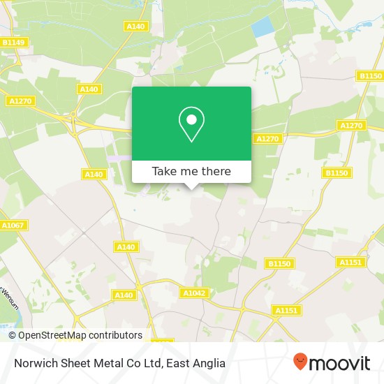 Norwich Sheet Metal Co Ltd map