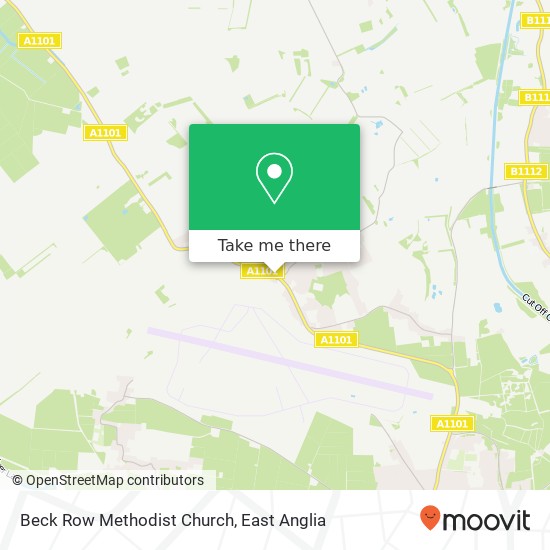 Beck Row Methodist Church map