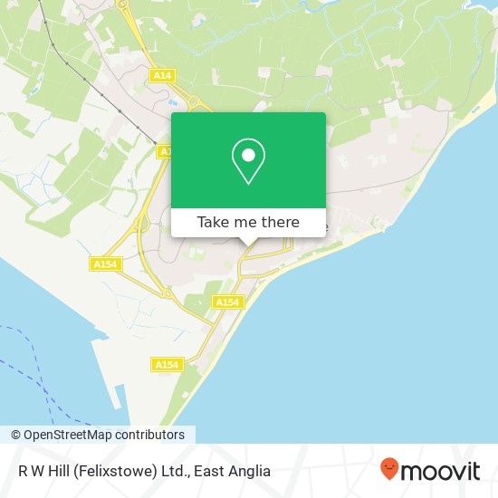 R W Hill (Felixstowe) Ltd. map