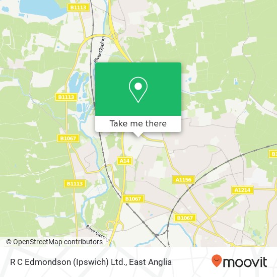 R C Edmondson (Ipswich) Ltd. map