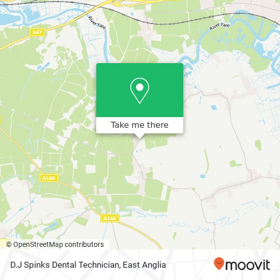 D.J Spinks Dental Technician map