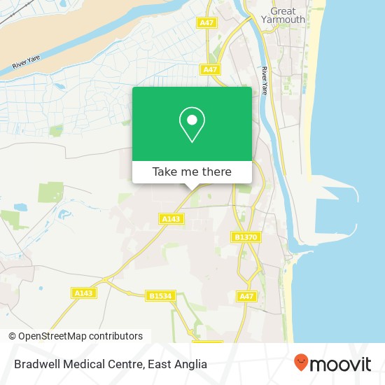 Bradwell Medical Centre map