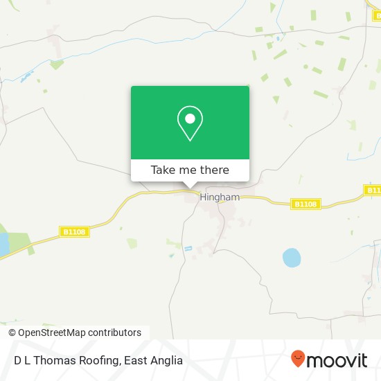 D L Thomas Roofing map