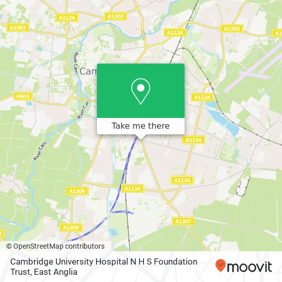 Cambridge University Hospital N H S Foundation Trust map