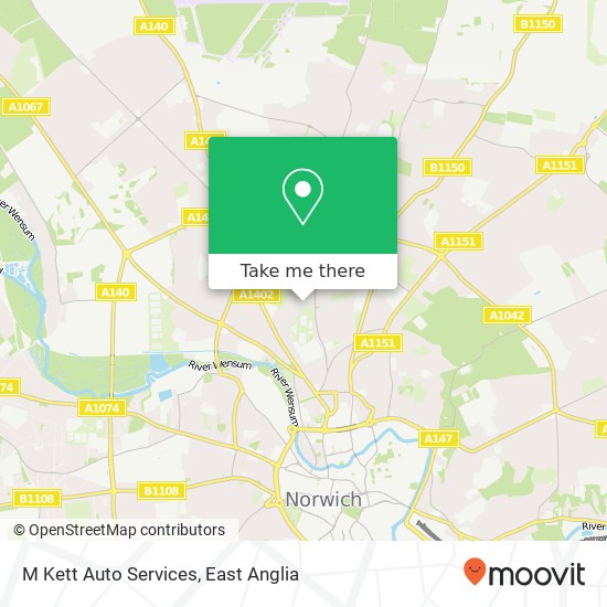 M Kett Auto Services map