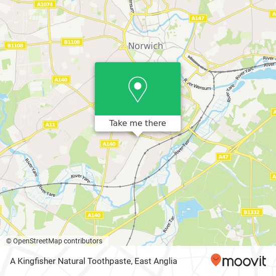A Kingfisher Natural Toothpaste map
