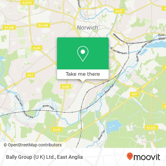 Bally Group (U K) Ltd. map