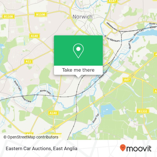 Eastern Car Auctions map