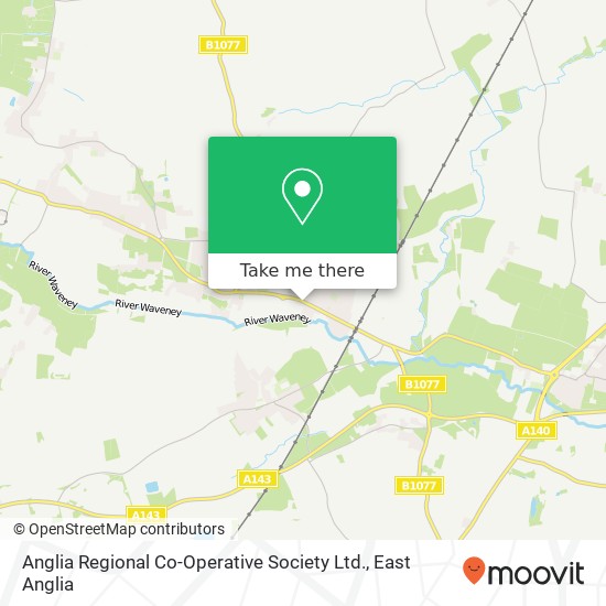 Anglia Regional Co-Operative Society Ltd. map