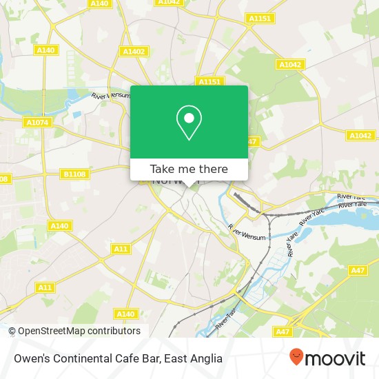 Owen's Continental Cafe Bar map
