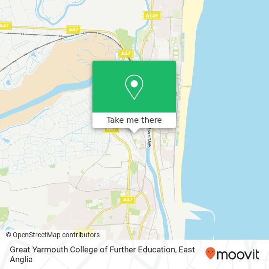 Great Yarmouth College of Further Education map