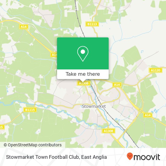 Stowmarket Town Football Club map