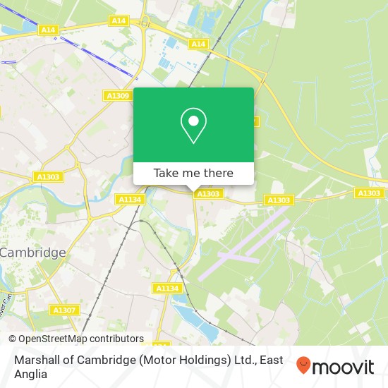 Marshall of Cambridge (Motor Holdings) Ltd. map