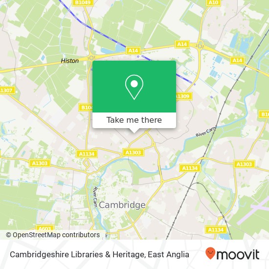Cambridgeshire Libraries & Heritage map