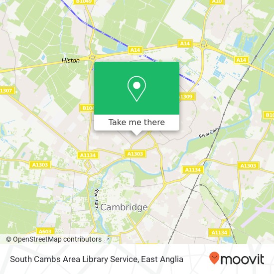 South Cambs Area Library Service map