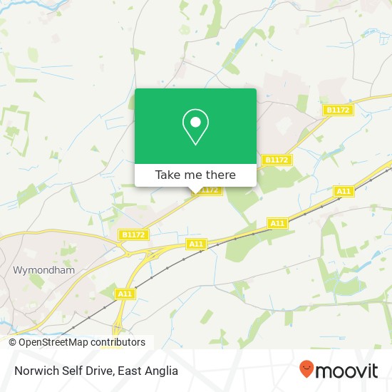Norwich Self Drive map